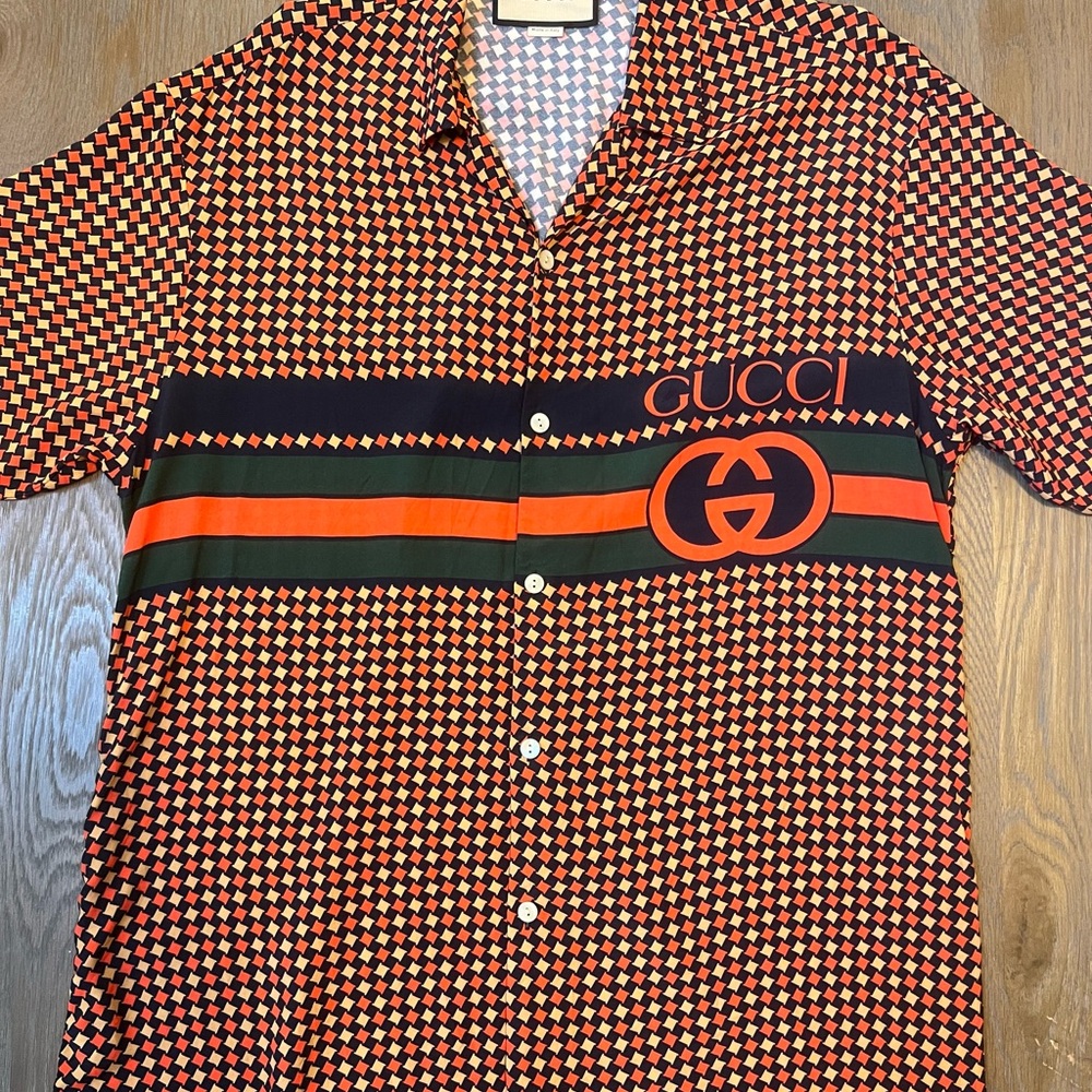 Gucci Men's‎ Red houndstooth print
